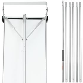 VEVOR Snow Roof Rake, 30ft Reach Aluminium Roof Shovel with Slide Cloth, Premium 19" Blade Snow Removal Tool, Safe on Roof with Roll Wheels, Anti-Slip