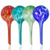 Plant Watering Globes Set of 4   Small Self Watering Globes for Indoor & Outdoor Plants   Multicolored Automatic Glass Watering Bulbs for Everyday Use