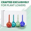 Plant Watering Globes Set of 4   Small Self Watering Globes for Indoor & Outdoor Plants   Multicolored Automatic Glass Watering Bulbs for Everyday Use