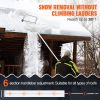 VEVOR Snow Roof Rake, 30ft Reach Aluminium Roof Shovel with Slide Cloth, Premium 19" Blade Snow Removal Tool, Safe on Roof with Roll Wheels, Anti-Slip