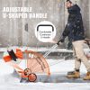 VEVOR Snow Shovel with Wheels, 37 inch Snow Shovel for Driveway, ABS Snow Shovel Pusher for Snow Removal, Heavy Duty Shovel Pusher with Wide Blade and