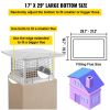 VEVOR Chimney Cap, 17" x 29" Flue Caps, 304 Stainless Steel Fireplace Chimney Cover, Adjustable Metal Spark Arrestor with Bolts Screws, Mesh Chimney F