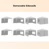 Outdoor 10x 10Ft Pop Up Gazebo Canopy Tent Removable Sidewall with Zipper,2pcs Sidewall with Windows,with 4pcs Weight sand bag,with Carry Bag-black