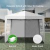 Outdoor 10x 10Ft Pop Up Gazebo Canopy Tent Removable Sidewall with Zipper,2pcs Sidewall with Windows,with 4pcs Weight sand bag,with Carry Bag-black