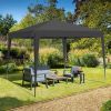 Outdoor 10x 10Ft Pop Up Gazebo Canopy Tent Removable Sidewall with Zipper,2pcs Sidewall with Windows,with 4pcs Weight sand bag,with Carry Bag-black