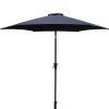 8.8 feet Outdoor Aluminum Patio Umbrella, Patio Umbrella, Market Umbrella with 42 Pound Square Resin Umbrella Base, Push Button Tilt and Crank lift, N