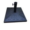 8.8 feet Outdoor Aluminum Patio Umbrella, Patio Umbrella, Market Umbrella with 42 Pound Square Resin Umbrella Base, Push Button Tilt and Crank lift, C