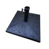 8.8 feet Outdoor Aluminum Patio Umbrella, Patio Umbrella, Market Umbrella with 42 Pound Square Resin Umbrella Base, Push Button Tilt and Crank lift, C