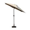 8.8 feet Outdoor Aluminum Patio Umbrella, Patio Umbrella, Market Umbrella with 33 pounds Round Resin Umbrella Base, Push Button Tilt and Crank lift, G