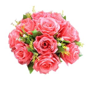 Gold/Silver Wedding Candle Holders Decor Table Centerpiece Pillar Flower Vase Rack Stand Road Lead Floral Bouquet Party Supplies (Color: Rose red, Ships From: China)