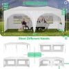 10'x20' Pop Up Canopy Tent with 6 Sidewalls, Ez Pop Up Outdoor Canopy for Parties, Waterproof Commercial Tent with 3 Adjustable Heights, Carry Bag, 6